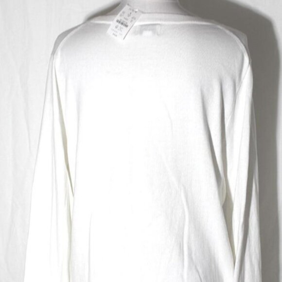 NEW J. Crew Teddi White Cotton Pullover Sweater w Flamingos & Pineapples sz XL - Picture 3 of 3